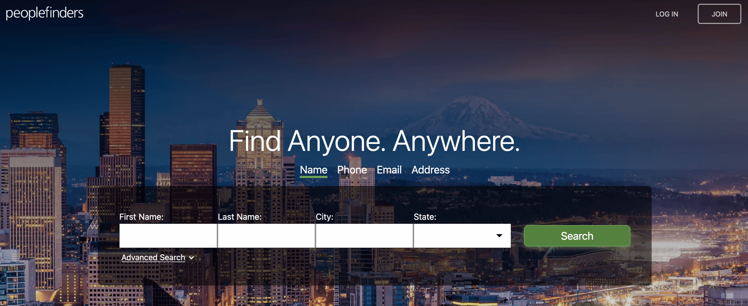 PeopleFinders.com homepage