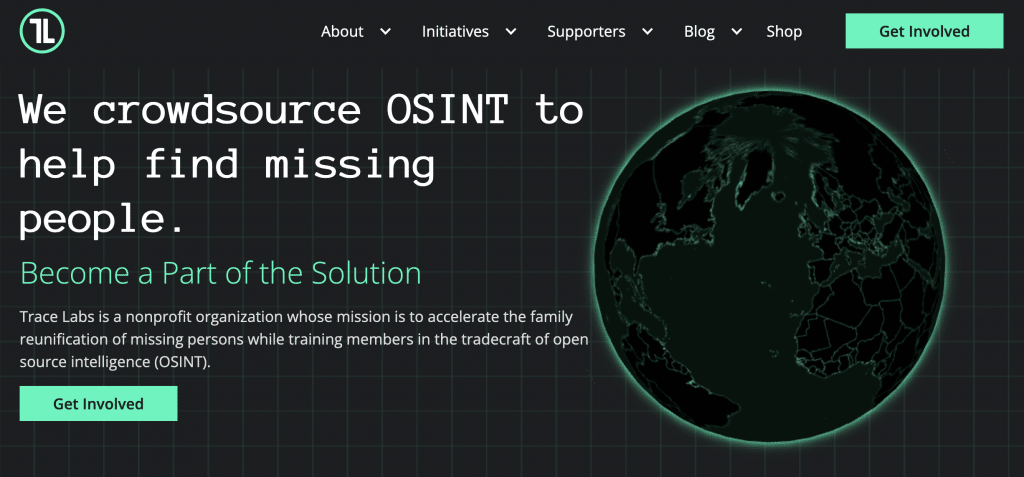 Trace Labs osnit tool homepage