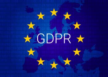 GDPR and European Union flag