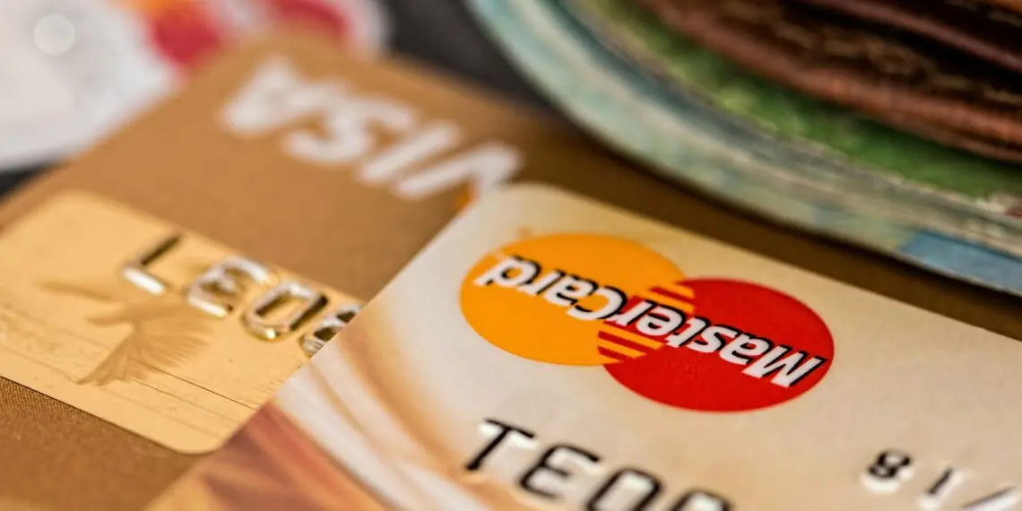 An image of credit cards in a close-up shot of their edges; one is Visa and the other is Mastercard, symbolizing their immense value which strengthens the importance of preventing credit card fraud